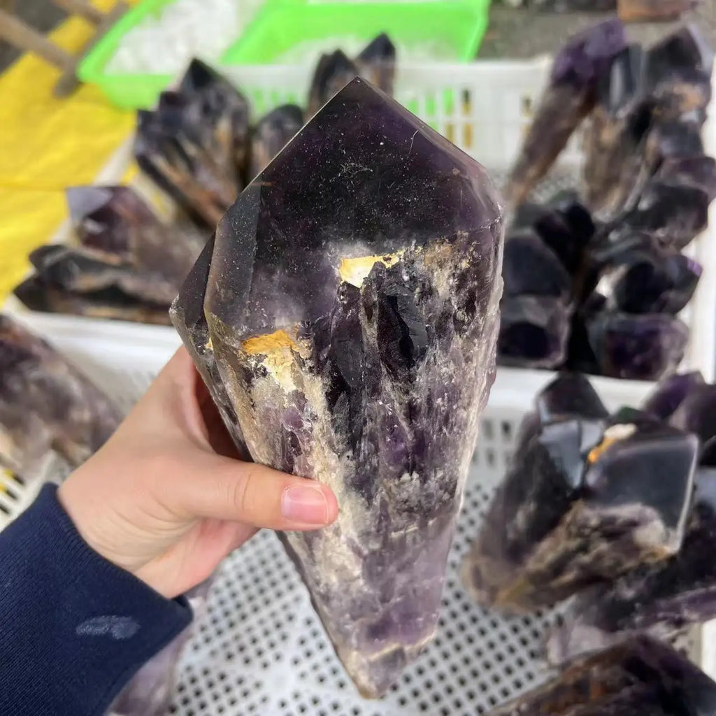 Natural Amethyst Crystal Wand Point