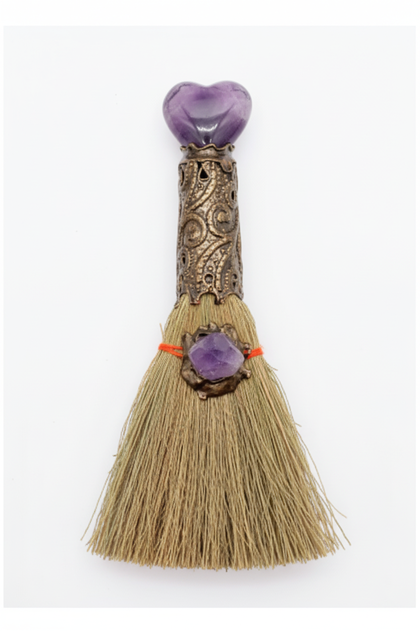 Crystal Heart Cleansing Broom
