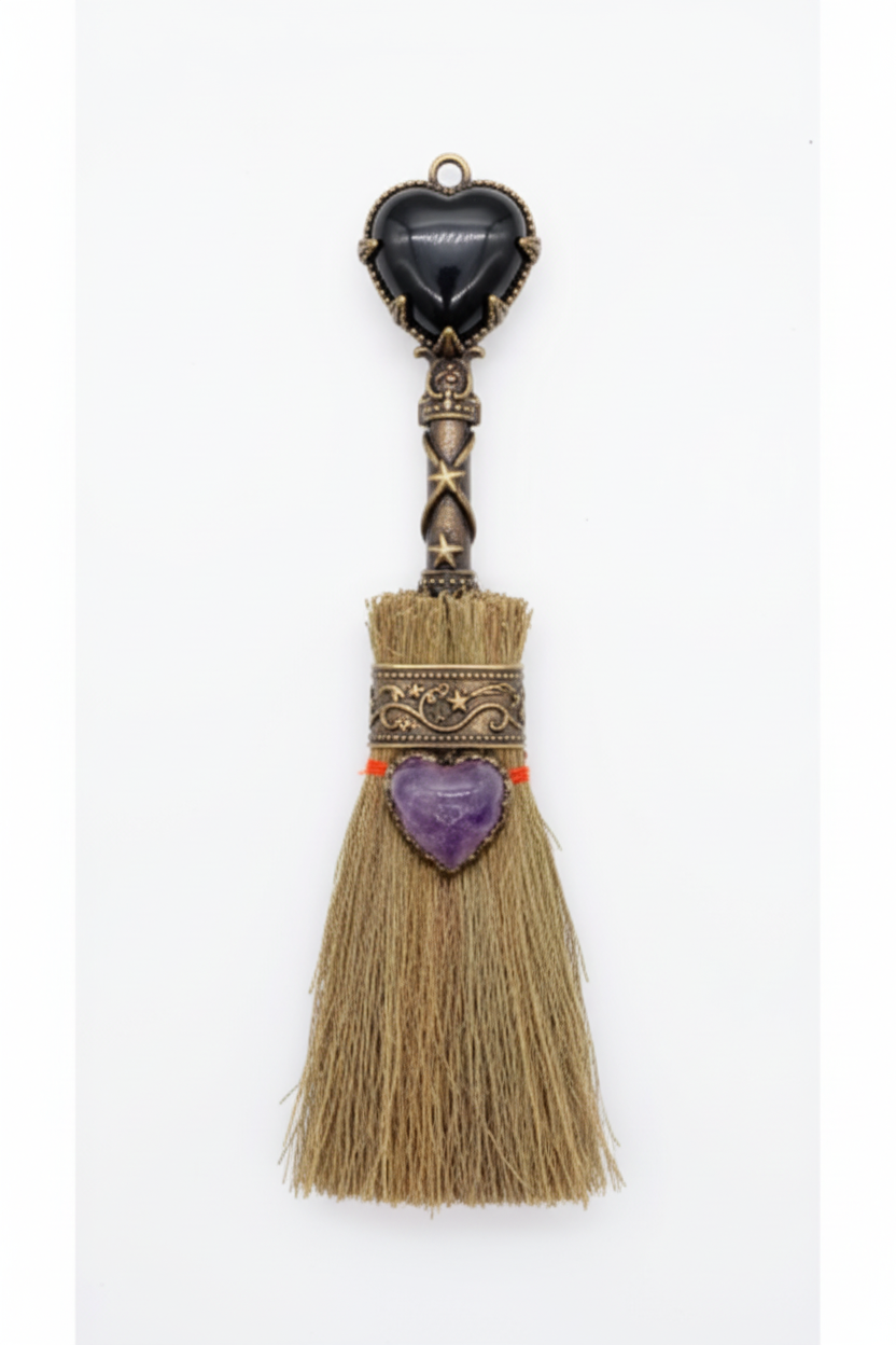 Crystal Heart Cleansing Broom