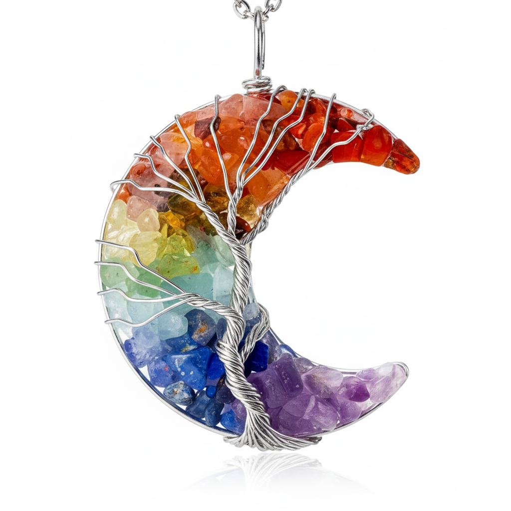 Tree of Life Moon Necklace