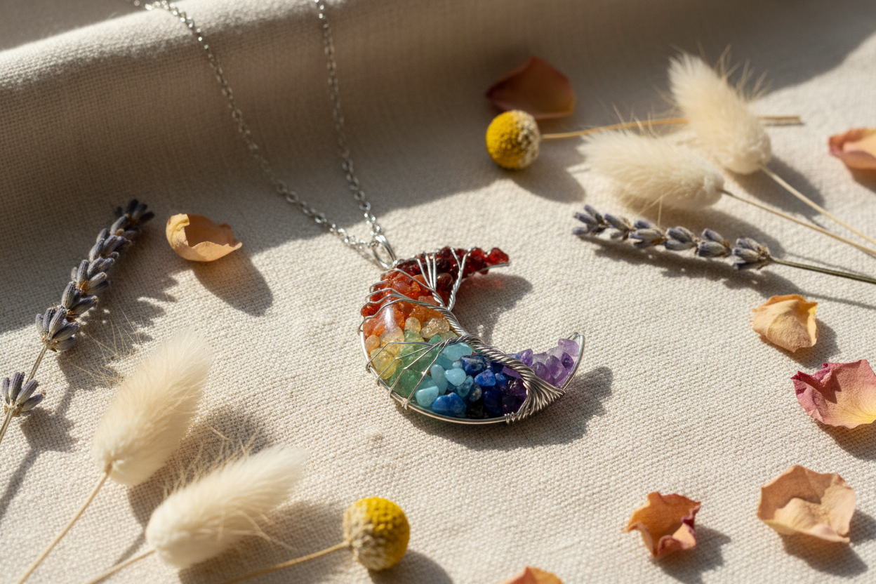 Tree of Life Moon Necklace