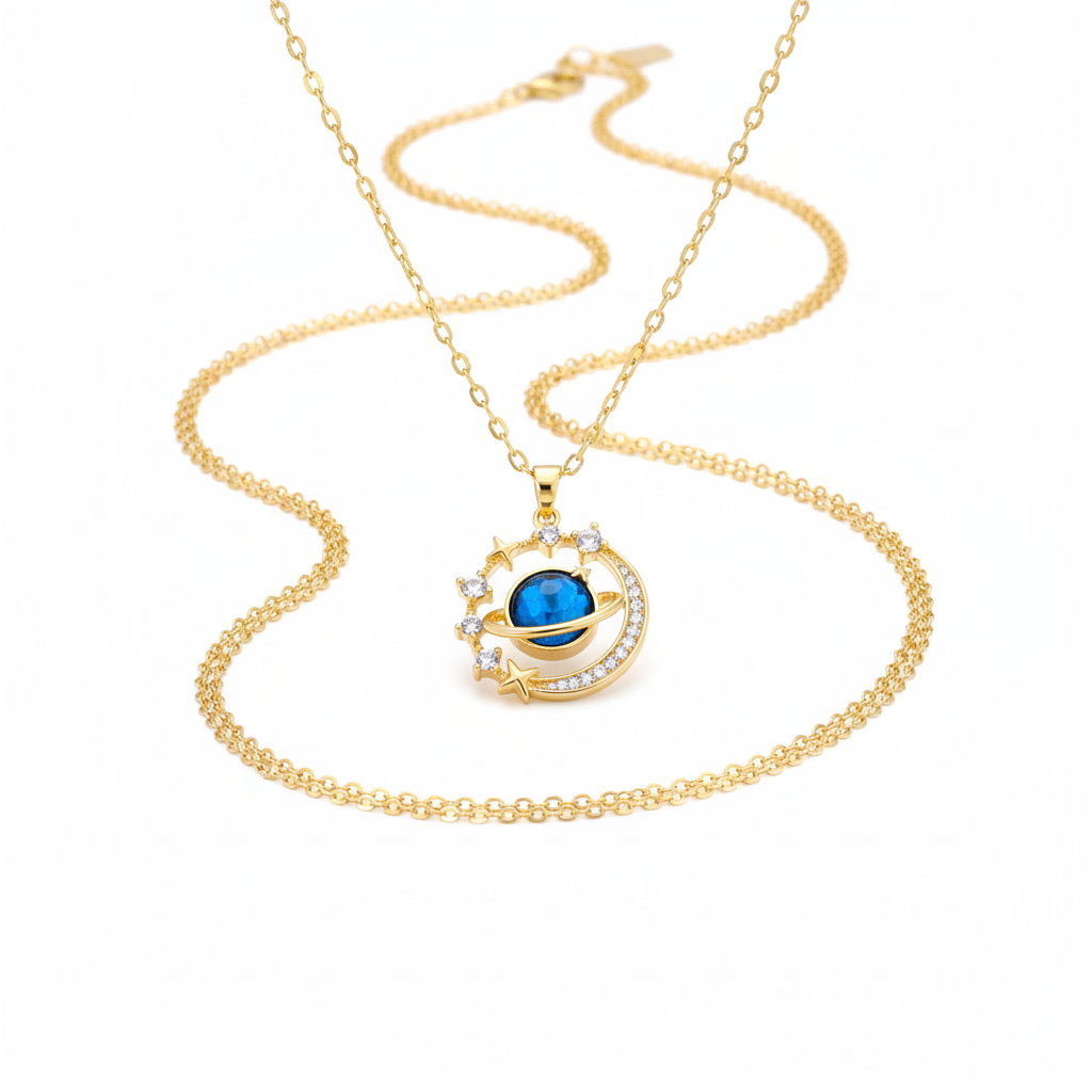 Sun Planet Pendant Necklace