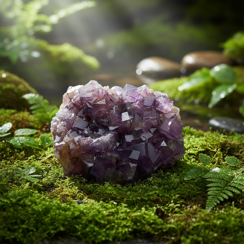 Purple Fluorite Raw Crystal
